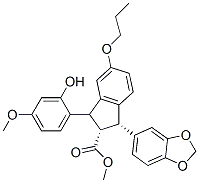 METHYL (1S,2S)-1-(1,3-BENZODIOXOL-5-YL)-3-(2-HYDROXY-4-METHOXYPHENYL)-5-PROPOXYINDANE-2-CARBOXYLATE CAS#: 167256-05-5