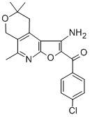 Methanone, (1-amino-8,9-dihydro-5,8,8-trimethyl-6H-furo(2,3-b)pyrano(4 ,3-d)pyridin-2-yl)(4-chlorophenyl)- CAS#: 172985-17-0