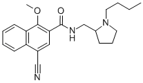 N-[(1-BUTYL-2-PYRROLIDINYL)METHYL]-4-CYANO-1-METHOXY-2-NAPHTHALENECARBOXAMIDE CAS#: 149649-22-9
