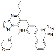 N-(2-(4-Morpholinyl)ethyl)-5-propyl-6-((2'-(1H-tetrazol-5-yl)(1,1'- biphenyl)-4-yl)methyl) pyrazolo(1,5-a)pyrimidin-7-amine CAS#: 151327-04-7