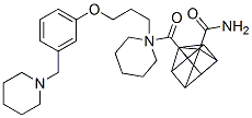 N-(3-(3-piperidinomethylphenoxy)propyl)-4-piperidinocarbonylpentacyclo(4.2.0.0(2,5).0(3,8).0(4,7))octane carboxamide CAS#: 152191-51-0