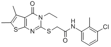 N-(3-chloro-2-methylphenyl)-2-[(3-ethyl-5,6-dimethyl-4-oxo-3,4-dihydrothieno[2,3-d]pyrimidin-2-yl)sulfanyl]acetamide CAS#: 335399-64-9