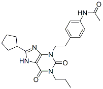N-[4-[2-(8-cyclopentyl-2,6-dioxo-1-propyl-7H-purin-3-yl)ethyl]phenyl]a cetamide CAS#: 149744-75-2