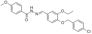 N'-{4-[(4-chlorobenzyl)oxy]-3-ethoxybenzylidene}-4-methoxybenzohydrazide CAS#: 331737-25-8