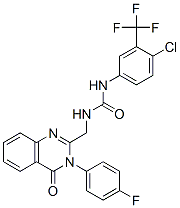 N-[4-Chloro-3-(trifluoromethyl)phenyl]-N'-[[3-(4-fluorophenyl)-3,4-dihydro-4-oxo-2-quinazolinyl]methyl]urea CAS#: 330796-24-2