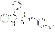 N'-([4-(DIMETHYLAMINO)PHENYL]METHYLENE)-3-PHENYL-1H-INDOLE-2-CARBOHYDRAZIDE CAS#: 338748-83-7