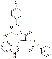 N-(N-((2-adamantyloxy)carbonyl)-alpha-methyltryptophyl)-N-(2-(4-chlorophenyl)ethyl)glycine CAS#: 150871-05-9