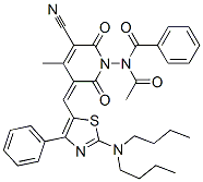 N-acetyl-N-[5-cyano-3-(2-dibutylamino-4-phenylthyazol-5-yl-methylene)-4-methyl-2,6-dioxo-1,2,3,6-tetrahydropyridin-1-yl]benzamide CAS#: 147741-93-3