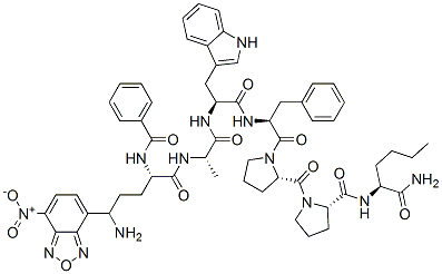 N-alpha-benzoyl-(delta-(7-nitrobenz-2-oxa-1,3-diazol-4-yl))ornithinyl-alanyl-tryptophyl-phenylalanyl-prolyl-prolyl-norleucinamide CAS#: 157610-44-1