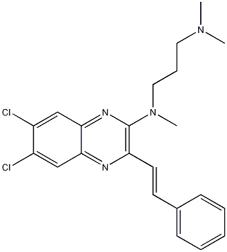 N1-[6,7-Dichloro-3-(2-phenylethenyl)-2-quinoxalinyl]-N1,N3,N3-trimethyl-1,3-propanediamine CAS#: 149366-39-2