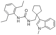 N(sup 1)-(2,6-Diethylphenyl)-N(sup 2)-(1-(1-methyl-3-indolyl)cyclopent ylmethyl)urea CAS#: 145131-45-9