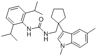 N(sup 1)-(2,6-Diisopropylphenyl)-N(sup 2)-(1-(1,5-dimethyl-3-indolyl)c yclopentylmethyl)urea CAS#: 145131-24-4