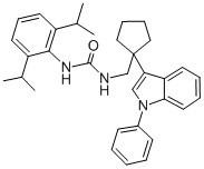 N(sup 1)-(2,6-diisopropylphenyl)-N(sup 2)-(1-(1-phenyl-3-indolyl)cyclo pentylmethyl)urea CAS#: 145131-32-4