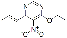 Pyrimidine, 4-ethoxy-5-nitro-6-(1E)-1-propenyl- (9CI) CAS#: 326832-03-5