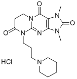 Pyrimido(2,1-f)purine-2,4,8(1H,3H,9H)-trione, 6,7-dihydro-1,3-dimethyl -9-(3-(1-piperidinyl)propyl)-, monohydrochloride CAS#: 148711-98-2