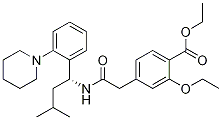 (R)-2-Ethoxy-4-[2-[[3-methyl-1-[2-(1-piperidinyl)phenyl]butyl]amino]-2-oxoethyl]benzoic acid ethyl ester CAS#: 147770-08-9
