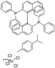 (R)-(+)-2,2'-BIS(DIPHENYLPHOSPHINO)-1,1'-BINAPHTHALENECHLORO(P-CYMENE)RUTHENIUM CHLORIDE CAS#: 145926-28-9
