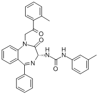 (R)-N-[2,3-DIHYDRO-1-[2-(2-METHYLPHENYL)-2-OXOETHYL]-2-OXO-5-PHENYL-1H-1,4-BENZODIAZEPIN-3-YL]-N'-(3-METHYLPHENYL)-UREA CAS#: 145084-28-2