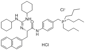 (S)-4-[2-[BIS(CYCLOHEXYLAMINO)METHYLENEAMINO]-3-(2-NAPHTHALENYL)-1-OXOPROPYLAMINO]BENZYL TRIBUTYL PHOSPHONIUM CHLORIDE HYDROCHLORIDE CAS#: 151039-63-3