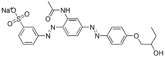 Sodium 3-[[2-(acetamino)-4-[[4-(2-hydroxybutoxy)phenyl]azo]phenyl]azo] benzenesulfonate CAS#: 147703-65-9