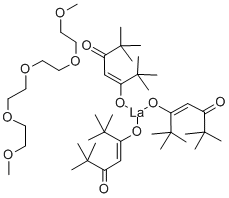 TRIS(2,2,6,6-TETRAMETHYL-3,5-HEPTANE-DIONATO)LANTHANUM TETRAGLYME ADDUCT CAS#: 151139-14-9