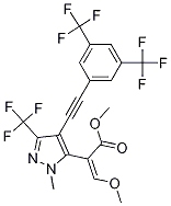 (Z)-methyl 2-(4-(2-(3,5-bis(trifluoromethyl)phenyl)ethynyl)-1-methyl-3-(trifluoromethyl)-1H-pyrazol-5-yl)-3-methoxyacrylate CAS#: 331236-98-7