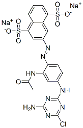 disodium 3-[[2-(acetylamino)-4-[(4-amino-6-chloro-1,3,5-triazin-2-yl)amino]phenyl]azo]naphthalene-1,5-disulphonate CAS#: 4988-30-1