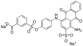disodium 3-[[4-[(4-amino-9,10-dihydro-9,10-dioxo-3-sulphonato-1-anthryl)amino]phenoxy]sulphonyl]benzoate CAS#: 41011-48-7