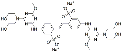 disodium 4,4'-bis[[4-[bis(2-hydroxyethyl)amino]-6-methoxy-1,3,5-triazin-2-yl]amino]stilbene-2,2'-disulphonate CAS#: 4470-72-8