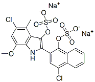disodium 5-chloro-2-[4-chloro-1-(sulphonatooxy)-2-naphthyl]-7-methoxy-4-methyl-1H-indol-3-yl sulphate CAS#: 4086-05-9