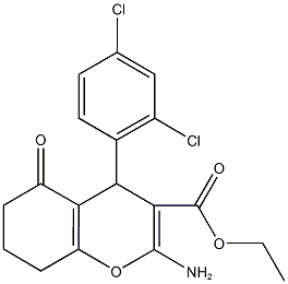 ethyl 2-amino-4-(2,4-dichlorophenyl)-5-oxo-5,6,7,8-tetrahydro-4H-chromene-3-carboxylate CAS#: 329934-95-4