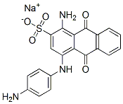 sodium 1-amino-4-[(4-aminophenyl)amino]-9,10-dihydro-9,10-dioxoanthracene-2-sulphonate CAS#: 40951-76-6