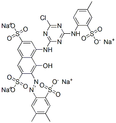 tetrasodium 4-[4-chloro-6-(4-methyl-2-sulfophenylamino)-1,3,5-triazin-2-ylamino]-6-(4,5-dimethyl-2-sulfophenylazo)-5-hydroxynaphthalene-2,7-disulfonate CAS#: 148878-22-2