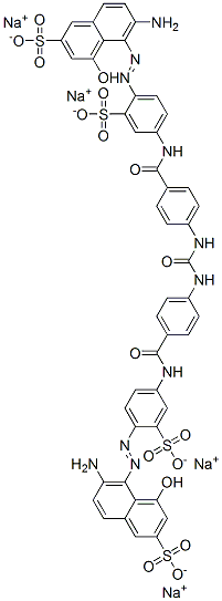 tetrasodium 5,5'-[carbonylbis[imino-4,1-phenylenecarbonylimino(2-sulphonato-4,1-phenylene)azo]]bis[6-amino-4-hydroxynaphthalene-2-sulphonate] CAS#: 41098-60-6
