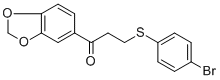 1-(1,3-BENZODIOXOL-5-YL)-3-[(4-BROMOPHENYL)SULFANYL]-1-PROPANONE CAS#: 477334-38-6