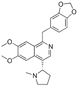 1-(1,3-Benzodioxol-5-ylmethyl)-6,7-dimethoxy-4-[(2S)-1-methylpyrrolidin-2-yl]isoquinoline CAS#: 53912-94-0