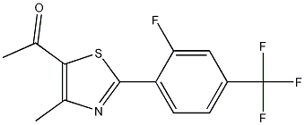 1-[2-[2-Fluoro-4-(trifluoromethyl)phenyl]-4-methyl-5-thiazolyl]ethanone CAS#: 447406-74-8