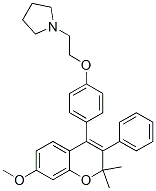 1-[2-[4-(2,2-Dimethyl-7-methoxy-3-phenyl-2H-1-benzopyran-4-yl)phenoxy]ethyl]pyrrolidine CAS#: 53996-41-1