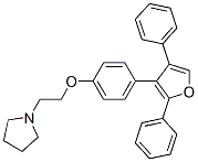 1-[2-[4-(2,4-Diphenyl-3-furyl)phenoxy]ethyl]pyrrolidine CAS#: 54756-54-6
