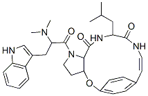 1-[2-(Dimethylamino)-3-(1H-indol-3-yl)-1-oxopropyl]-2,3,3a,13,14,15a-hexahydro-13-(2-methylpropyl)-5,8-ethenopyrrolo[3,2-b][1,5,8]oxadiazacyclotetradecine-12,15(1H,11H)-dione CAS#: 52617-27-3