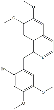 1-(2-bromo-4,5-dimethoxybenzyl)-6,7-dimethoxyisoquinoline CAS#: 51449-10-6