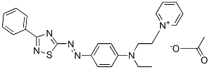 1-[2-[ethyl[4-[(3-phenyl-1,2,4-thiadiazol-5-yl)azo]phenyl]amino]ethyl]pyridinium acetate CAS#: 59709-09-0