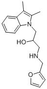 1-(2,3-DIMETHYL-INDOL-1-YL)-3-[(FURAN-2-YLMETHYL)-AMINO]-PROPAN-2-OL CAS#: 436099-61-5