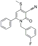 1-(3-FLUOROBENZYL)-4-(METHYLSULFANYL)-2-OXO-6-PHENYL-1,2-DIHYDRO-3-PYRIDINECARBONITRILE CAS#: 478042-99-8