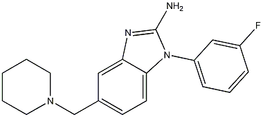 1-(3-Fluorophenyl)-5-[(piperidin-1-yl)methyl]-1H-benzimidazol-2-amine CAS#: 509093-98-5