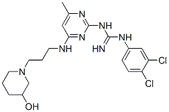 1-[3,4-Dichlorophenyl]-3-[4-[[3-[3-hydroxypiperidino]propyl]amino]-6-m ethyl-2-pyrimidinyl]guanidine CAS#: 51386-93-7
