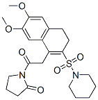 1-[[3,4-Dihydro-6,7-dimethoxy-2-(1-piperidinylsulfonyl)naphthalen-1-yl]acetyl]pyrrolidin-2-one CAS#: 56701-29-2