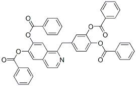 1-[[3,4-bis(benzoyloxy)phenyl]methyl]isoquinoline-6,7-diyl dibenzoate CAS#: 5878-49-9