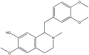 1-[(3,4-dimethoxyphenyl)methyl]-6-methoxy-2-methyl-3,4-dihydro-1H-isoq uinolin-7-ol CAS#: 5977-85-5