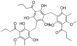 1-[3,5-bis[(3-butanoyl-2,6-dihydroxy-4-methoxy-5-methyl-phenyl)methyl] -2,4,6-trihydroxy-phenyl]butan-1-one CAS#: 55785-59-6